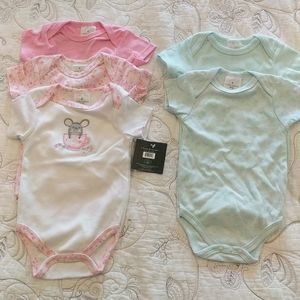 Laura Ashley Girls 3-6Month set of 5 onesies